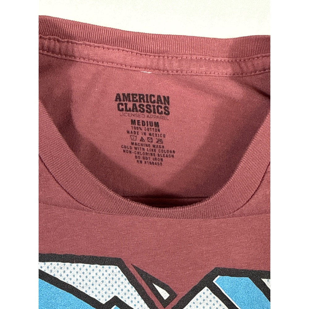 American Classics MTV Music Television Graphic T-Shirt Mens Medium Burgundy Red - Picture 2 of 5